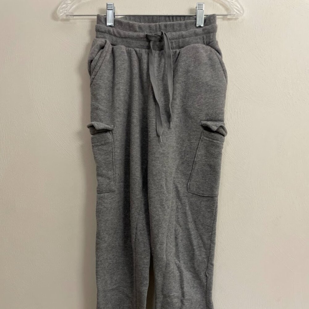 Cozy Gray Cargo Jogger Sweatpants with Drawstring Waist - XS - For a good cause!